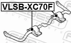 FEBEST GUMA STABILIZATORA VLSB-XC70F 