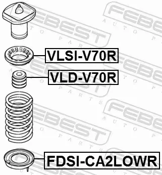 FEBEST PODKŁADKA SPRĘŻYNY VLSI-V70R 