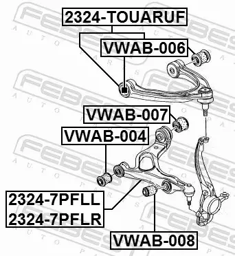 FEBEST TULEJA ZAWIESZENIA VWAB-008 