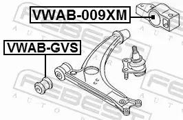 FEBEST TULEJA ZAWIESZENIA VWAB-009XM 