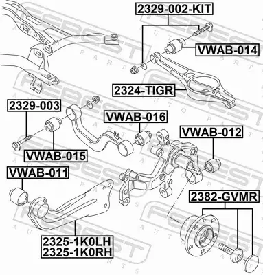 FEBEST TULEJA WAHACZA VWAB-011 