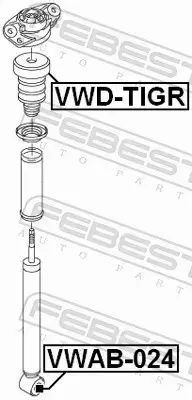 FEBEST TULEJA ZAWIESZENIA VWAB-024 