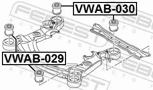 FEBEST TULEJA ZAWIESZENIA VWAB-029 