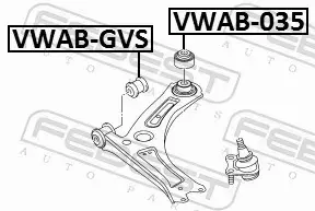 FEBEST TULEJA ZAWIESZENIA VWAB-035 