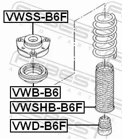 FEBEST ŁOŻYSKO PODUSZKI AMORTYZATORA VWB-B6 