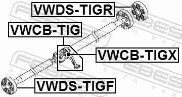 FEBEST PODPORA WAŁU VWDS-TIGF 