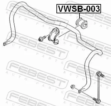 FEBEST GUMA STABILIZATORA VWSB-003 