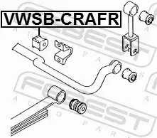 FEBEST TULEJA STABILIZATORA VWSB-CRAFR 