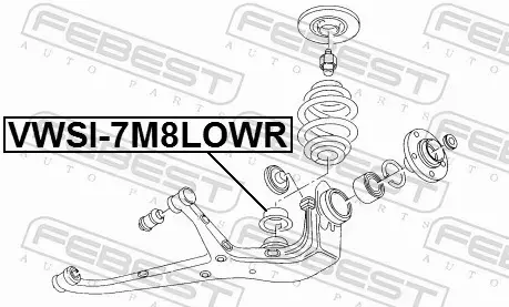 FEBEST PODKŁADKA SPRĘŻYNY ZAWIESZENIA VWSI-7M8LOWR 