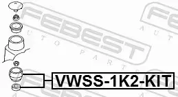 FEBEST PODUSZKA AMORTYZATORA VWSS-1K2-KIT 