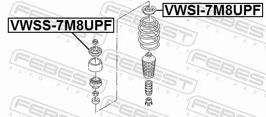 FEBEST PODKŁADKA SPRĘŻYNY VWSS-7M8UPF 