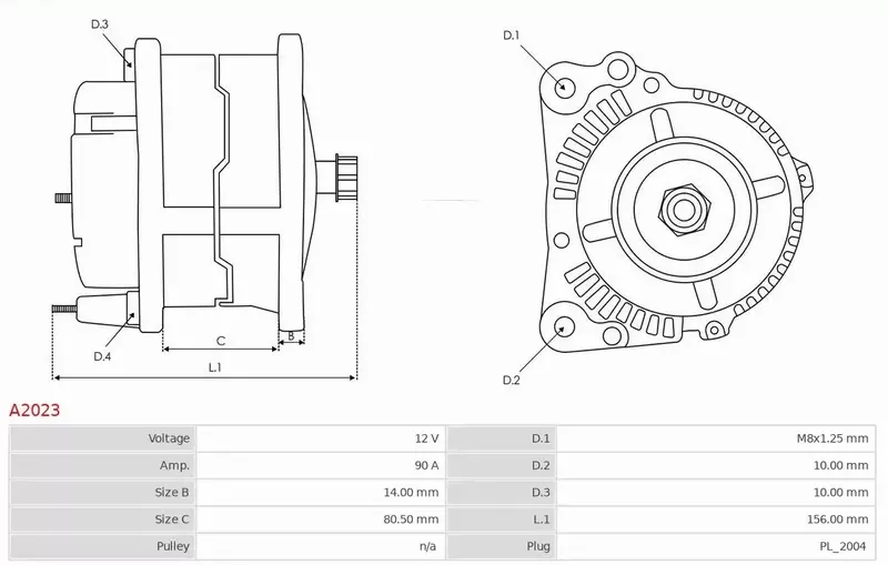 AS-PL ALTERNATOR A2023 