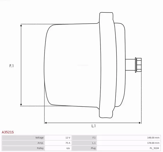 AS-PL ALTERNATOR A3521S 