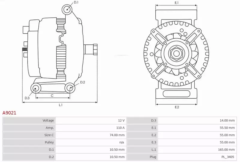 AS-PL ALTERNATOR A9021 