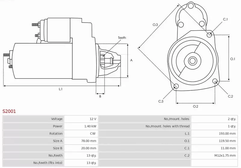 AUTO STARTER ROZRUSZNIK HONDA CIVIC VII 1.7 CTDI 