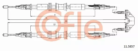 COFLE LINKA HAMULCOWA TYŁ OPEL ASTRA G ZAFIRA A 