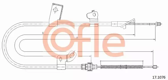 COFLE LINKA HAMULCA RĘCZNEGO 17.1076 