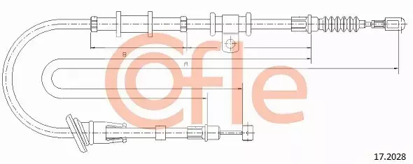 COFLE LINKA HAMULCA RĘCZNEGO 17.2028 
