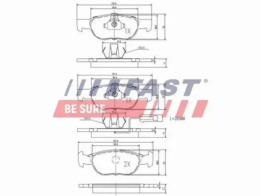 FAST KLOCKI HAMULCOWE FT29004 