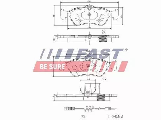 FAST KLOCKI HAMULCOWE FT29018 