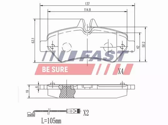 FAST KLOCKI HAMULCOWE FT29020 