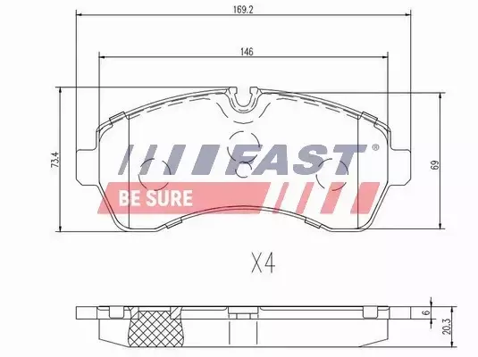 FAST KLOCKI HAMULCOWE FT29022 