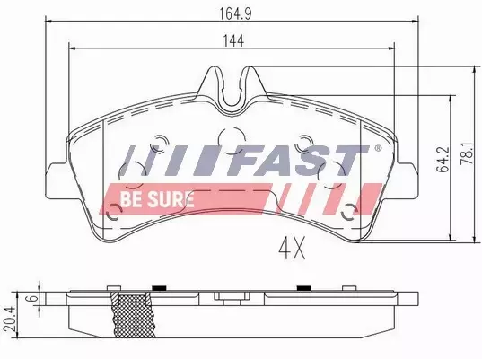 FAST KLOCKI HAMULCOWE FT29023 