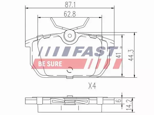 FAST KLOCKI HAMULCOWE FT29035 