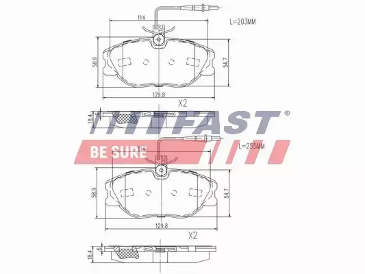 FAST KLOCKI HAMULCOWE FT29054 