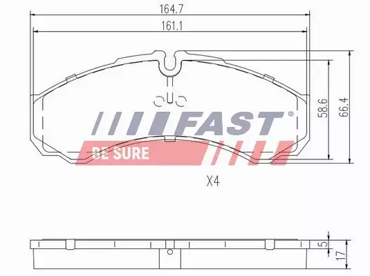 FAST KLOCKI HAMULCOWE FT29091 