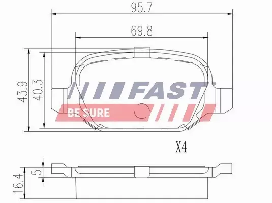 FAST KLOCKI HAMULCOWE FT29104 