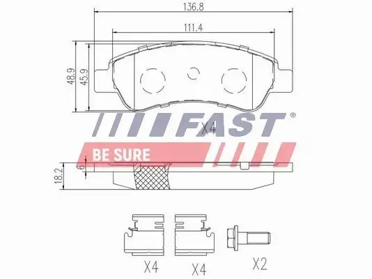 FAST KLOCKI HAMULCOWE FT29131 