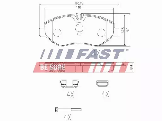 FAST KLOCKI HAMULCOWE FT29135 