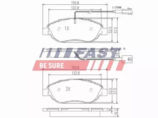 FAST KLOCKI HAMULCOWE FT29145 