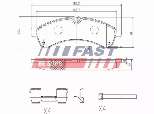 FAST KLOCKI HAMULCOWE FT29153 