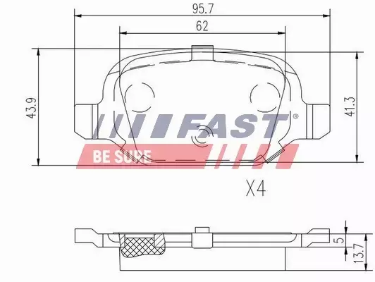 FAST KLOCKI HAMULCOWE FT29162 