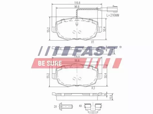 FAST KLOCKI HAMULCOWE FT29164 