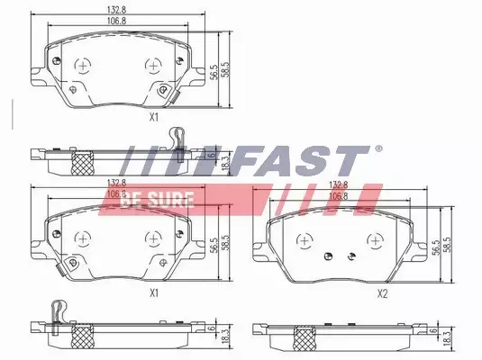 FAST KLOCKI HAMULCOWE FT29169 