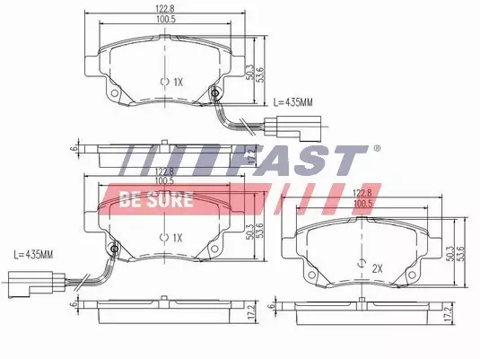 FAST KLOCKI HAMULCOWE FT29523 