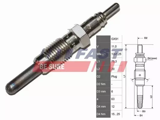 FAST ŚWIECA ŻAROWA FT82728 