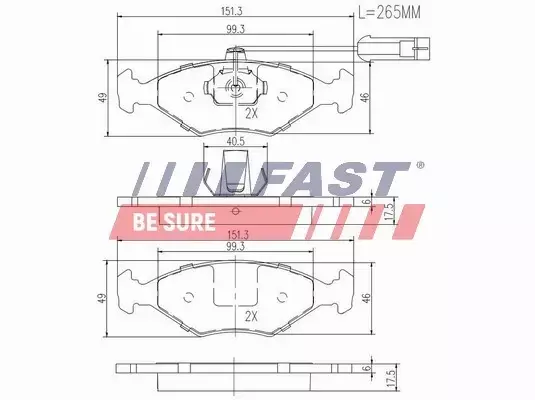 FAST KLOCKI HAMULCOWE FT29086 