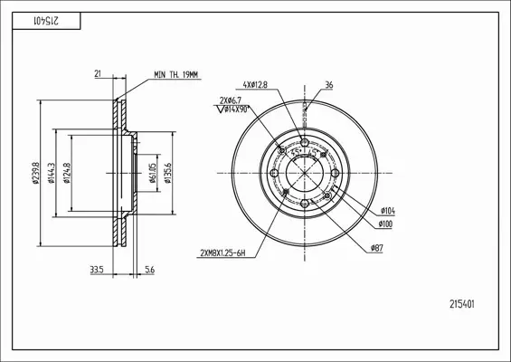 HART TARCZA HAMULCOWA 215 401 