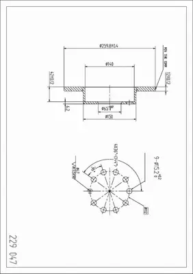 HART TARCZA HAMULCOWA 229 047 