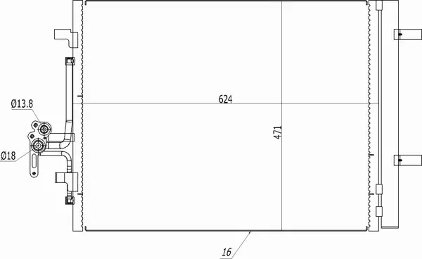 HART CHŁODNICA KLIMATYZACJI 614 540 