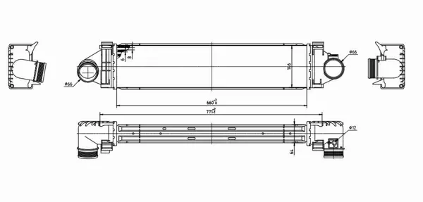 HART CHŁODNICA POWIETRZA INTERCOOLER 612 088 