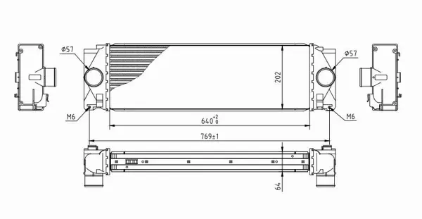 HART CHŁODNICA POWIETRZA INTERCOOLER 612 529 