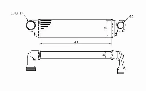 HART CHŁODNICA POWIETRZA INTERCOOLER 612 718 