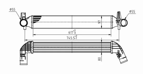 HART CHŁODNICA POWIETRZA INTERCOOLER 614 064 