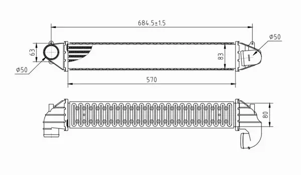 HART CHŁODNICA INTERCOOLER 618 602 