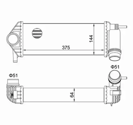 HART CHŁODNICA POWIETRZA INTERCOOLER 621 293 